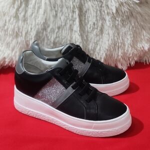 Misope Black and Glitter Sneakers